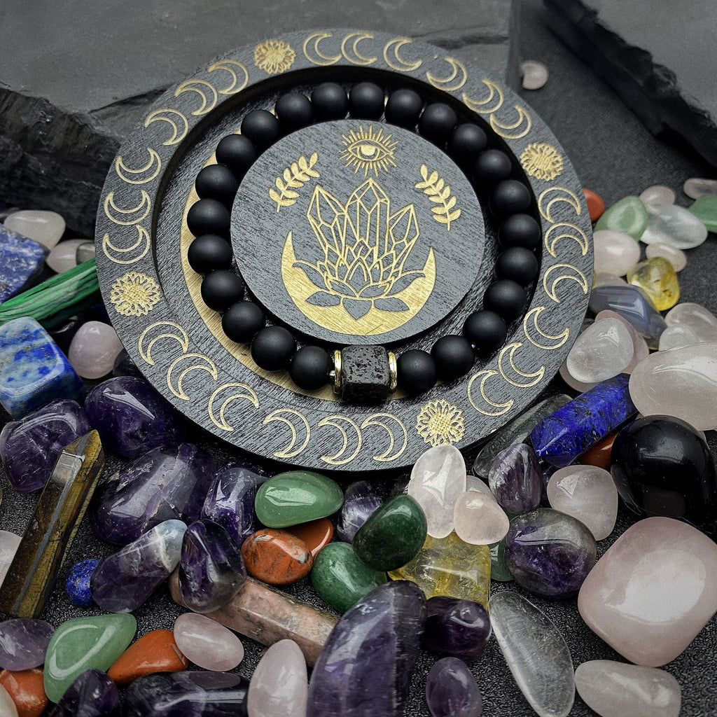 The Obsidian & Volcanic Stone Stack Bracelet