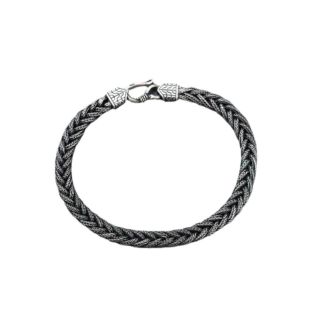 The Sovereign Viking Vajra Braided Link Chain // Solid 925 Silver